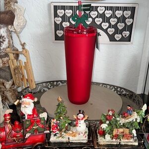 ❣️ Starbucks Red Tumbler with Holiday Straw Topper from the 2025 collection